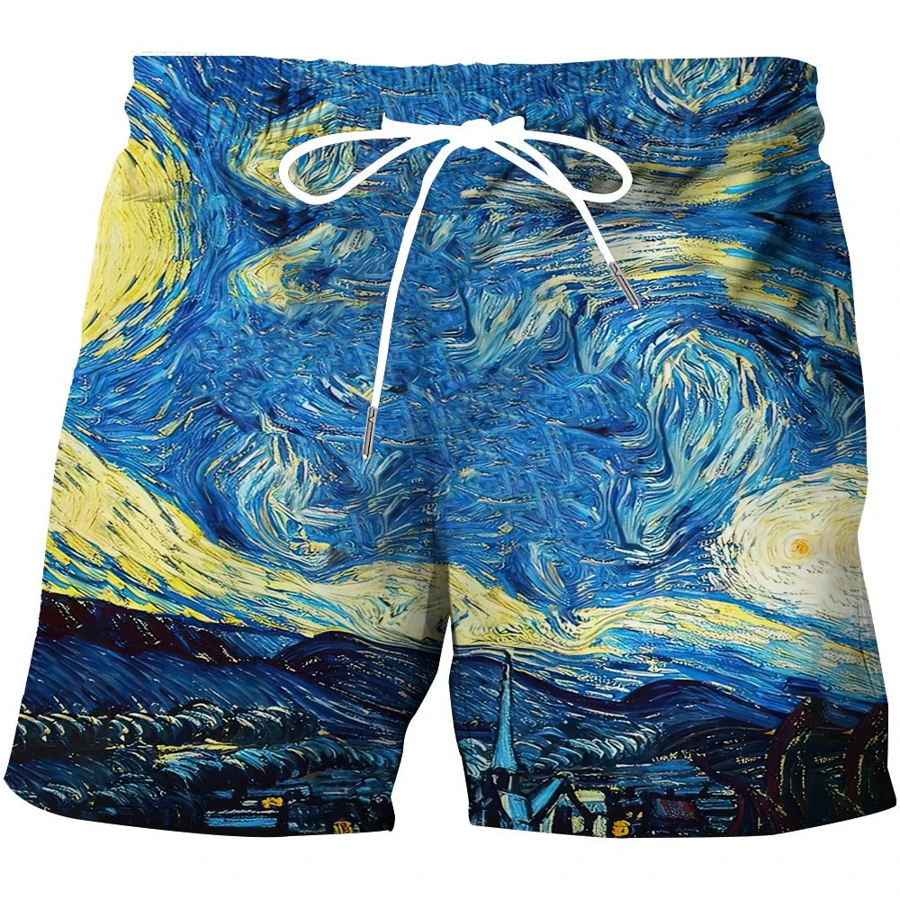 Heren 3D Patroon Shorts