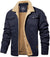 Variant image for Heren Winterjas Armygroen Sherpa-foring Waterafstotend Robuust-1