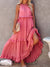Dames Lange Jurk Elegante Snit Polyester Katoenmix 6
