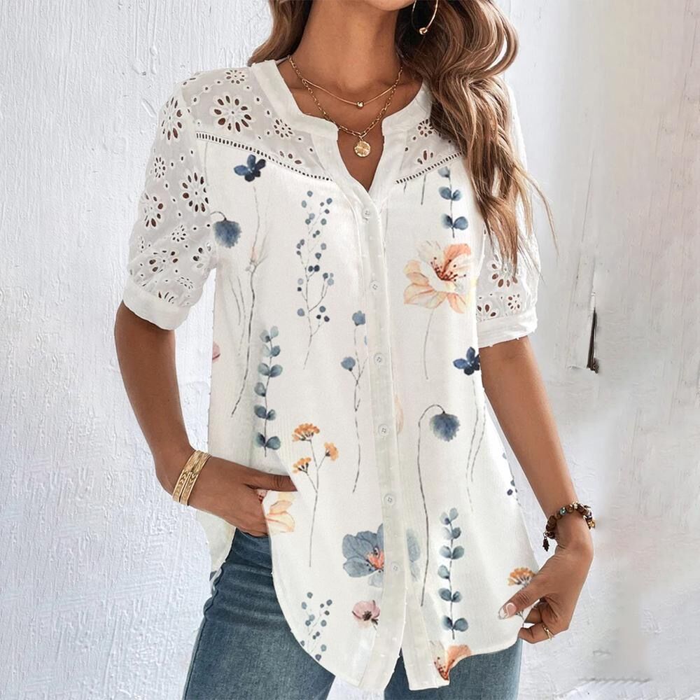 Variant image for Dames Blouse Met Speelse Print En Perfecte Pasvorm-49