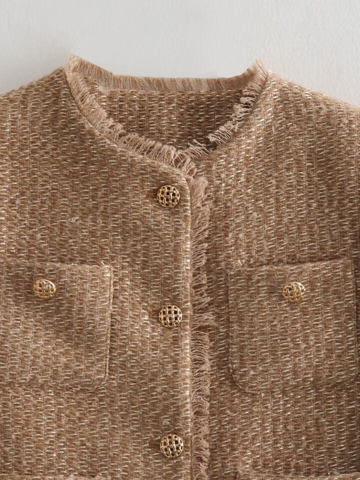 Cropped tweedjack voor dames