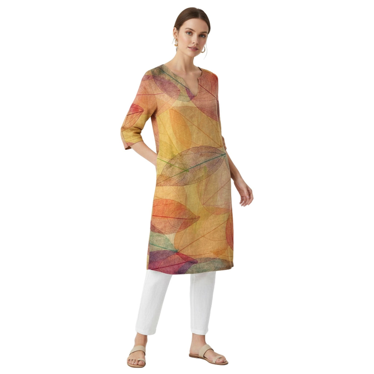 Vrouwen Midi-Jurk Bloemige Print Casual Stijl