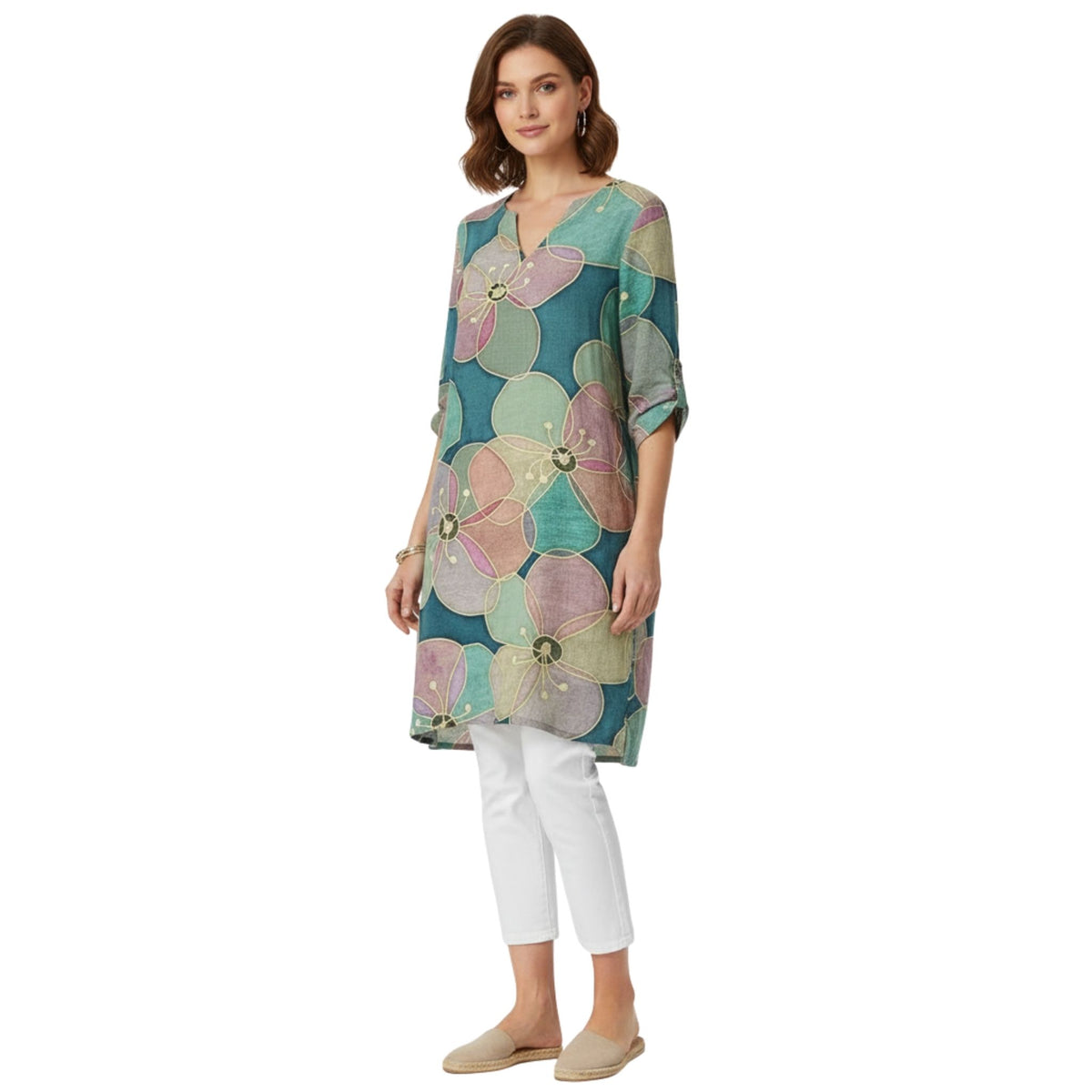 Vrouwen Midi-Jurk Bloemige Print Casual Stijl
