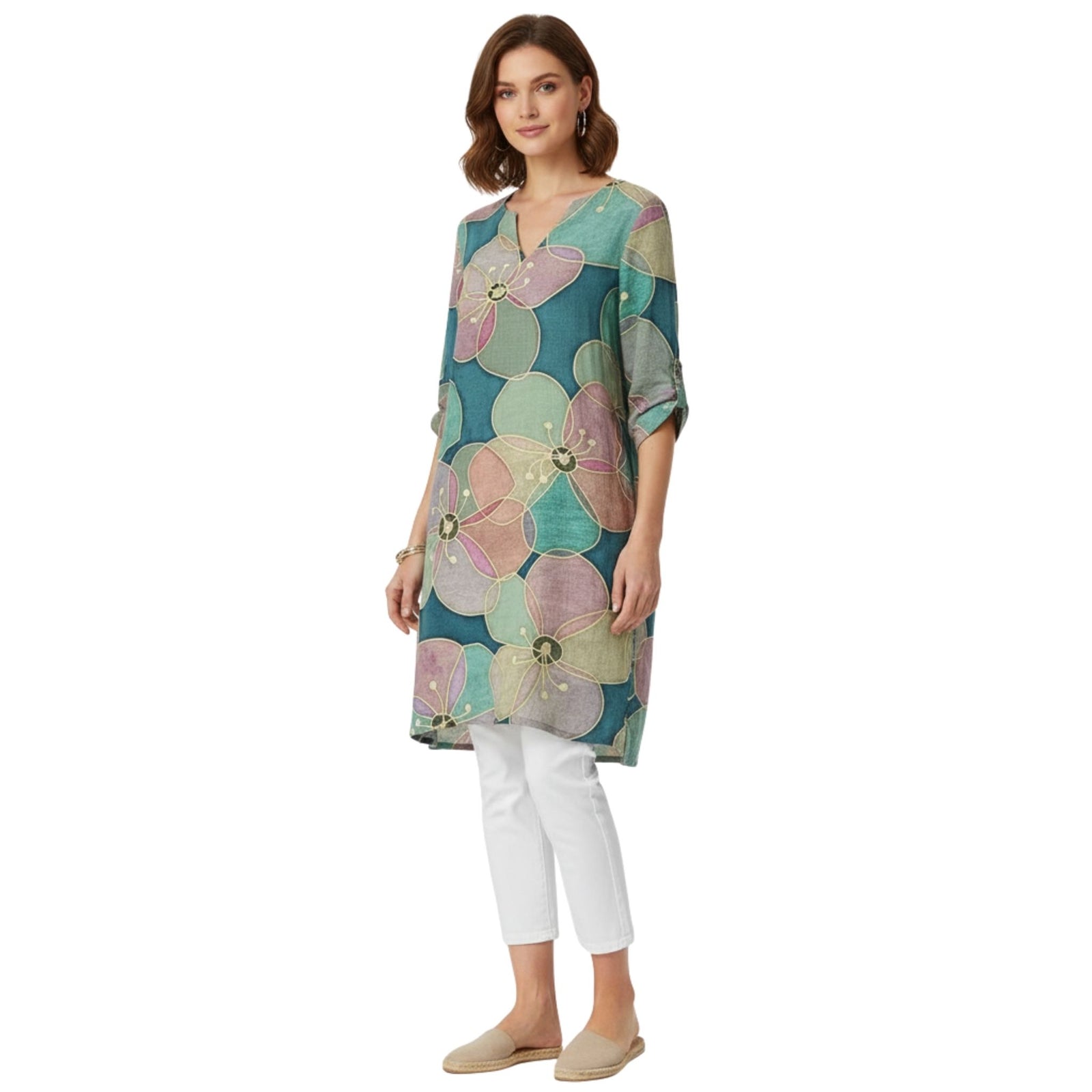 Vrouwen Midi-Jurk Bloemige Print Casual Stijl