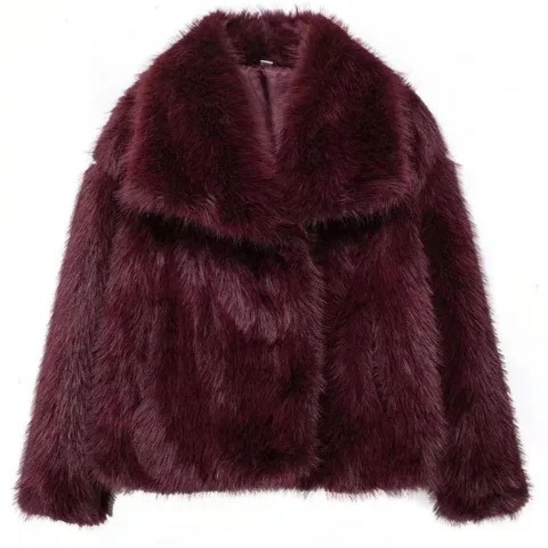 Warme pluche bontjas voor dames