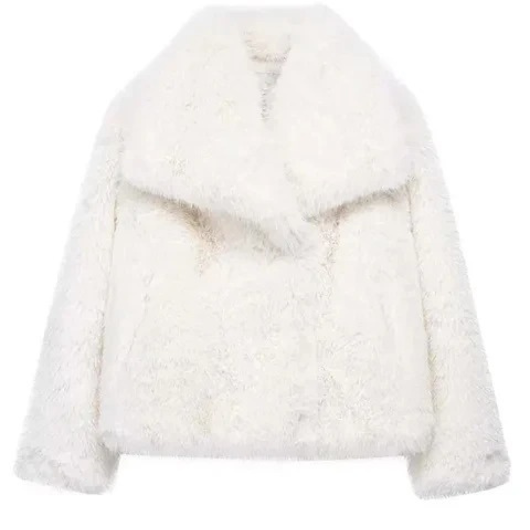 Warme pluche bontjas voor dames