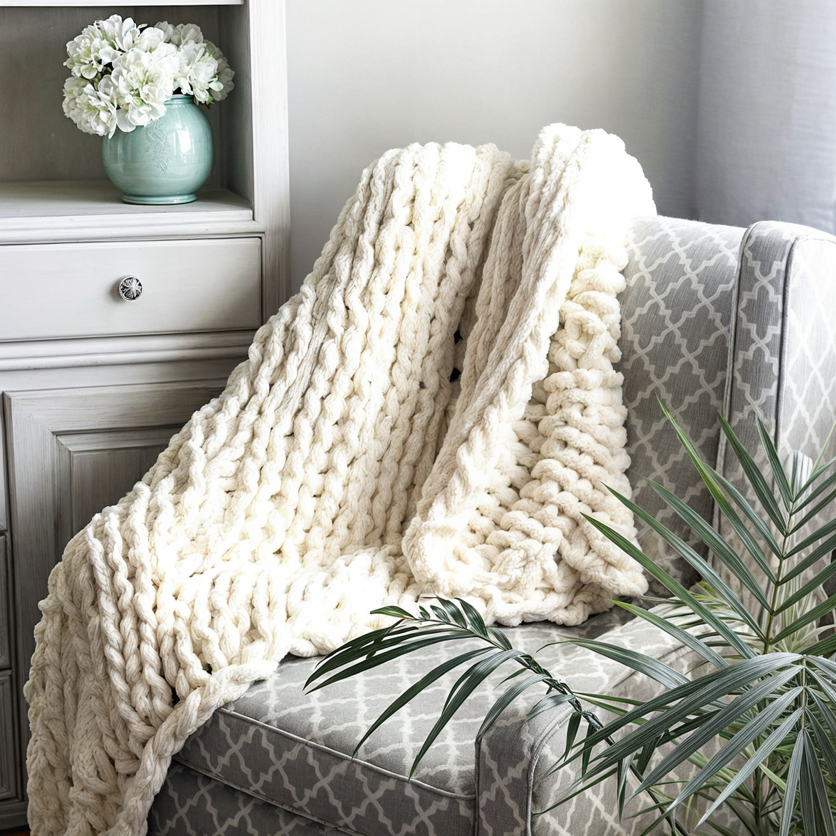 Chunky Gebreide Stijl Deken