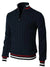 Variant image for Heren Trui Met Rits Stijlvol Gebreid Zacht Materiaal-48