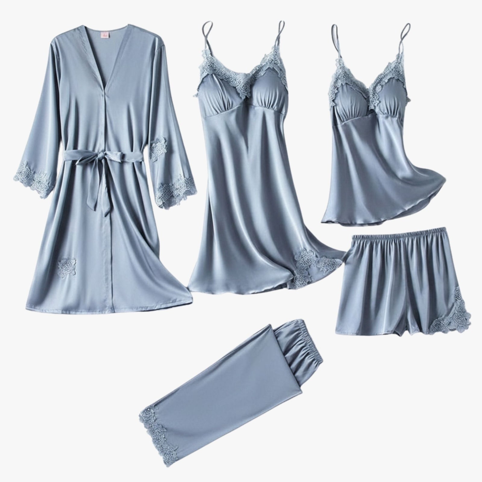 Zachte Zijde-look Stijl Pyjamaset