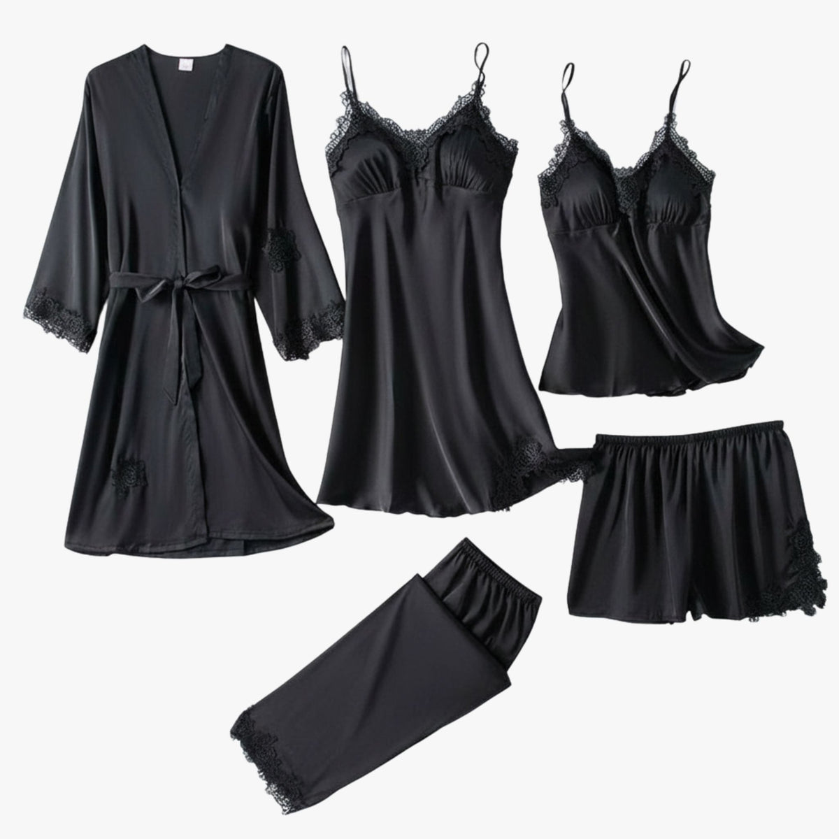 Zachte Zijde-look Stijl Pyjamaset
