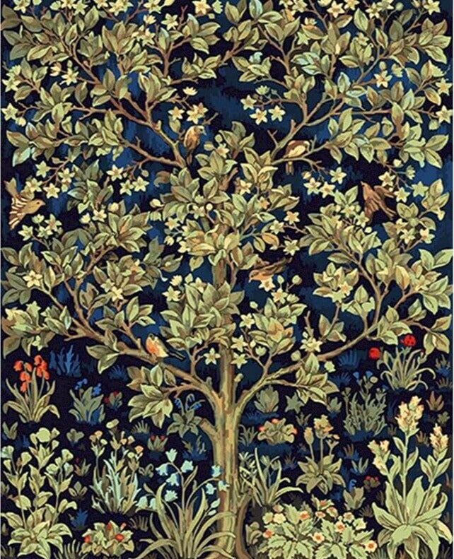 Groene boom verf op nummertjes kit