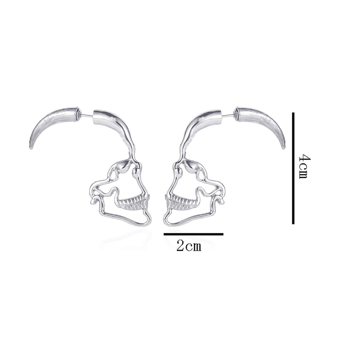 Holle Schedel Stud Oorbellen