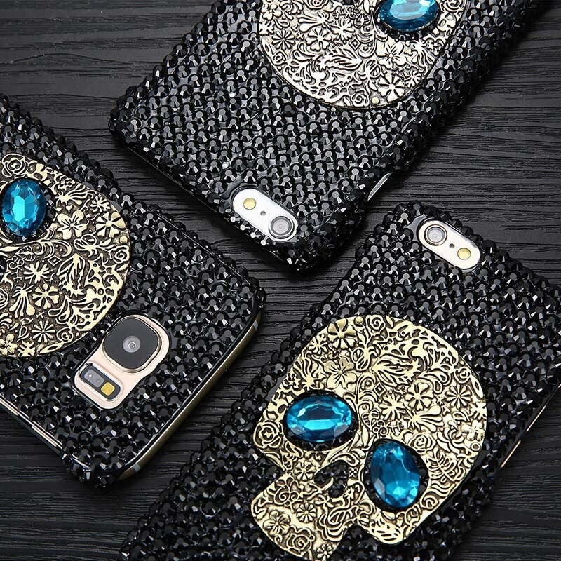 Skull Face Diamanten Etui