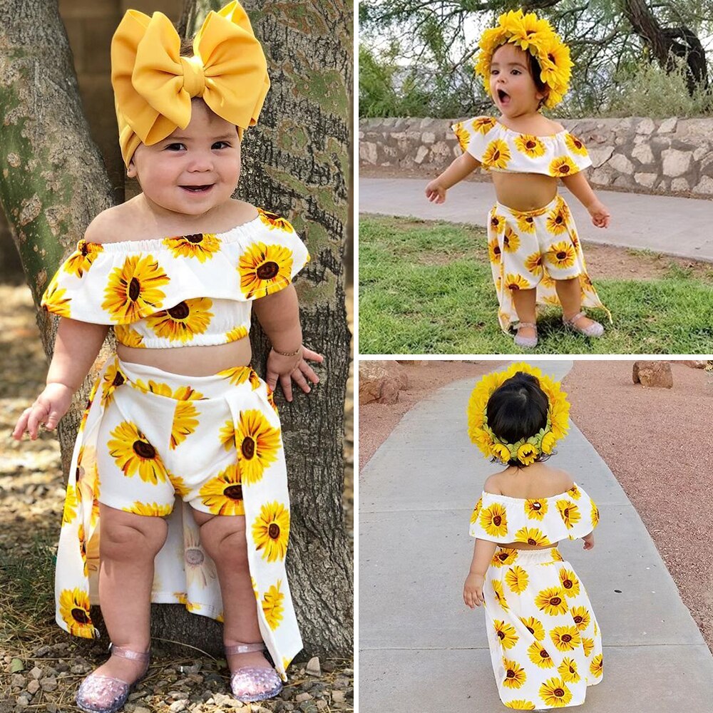 Zonnebloemenoutfit voor kinderen