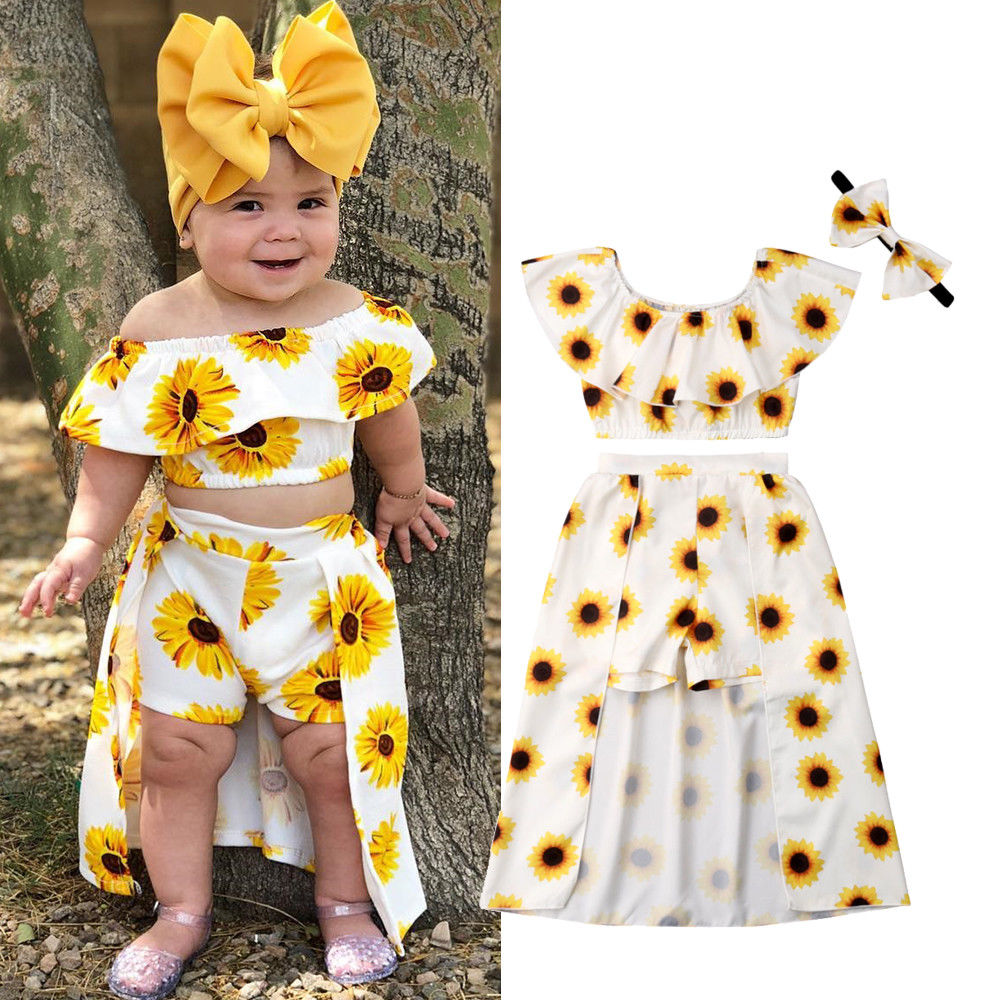 Zonnebloemenoutfit voor kinderen