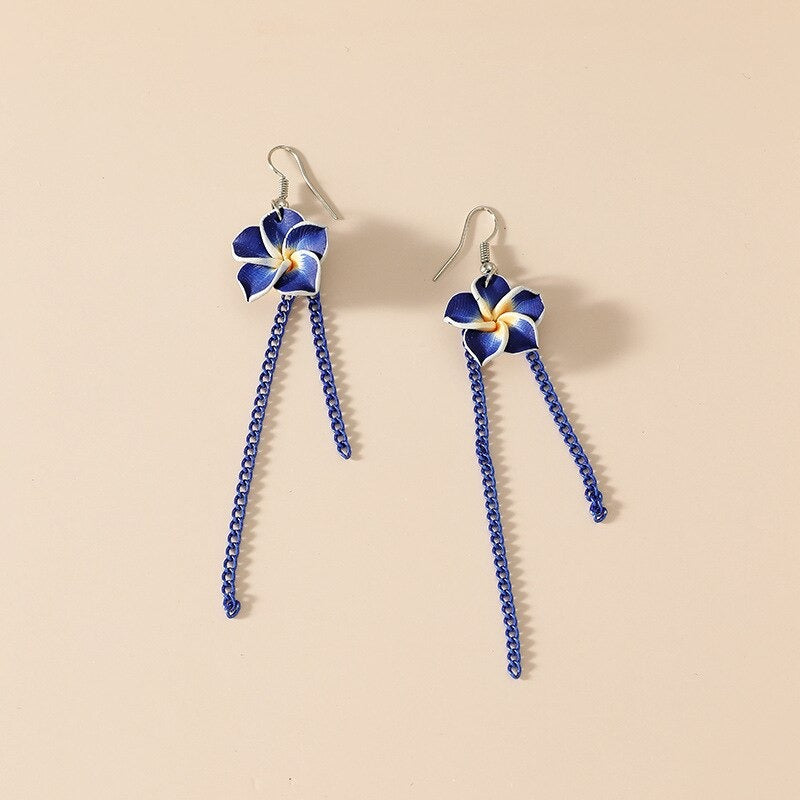 Bloem Drop Oorbellen