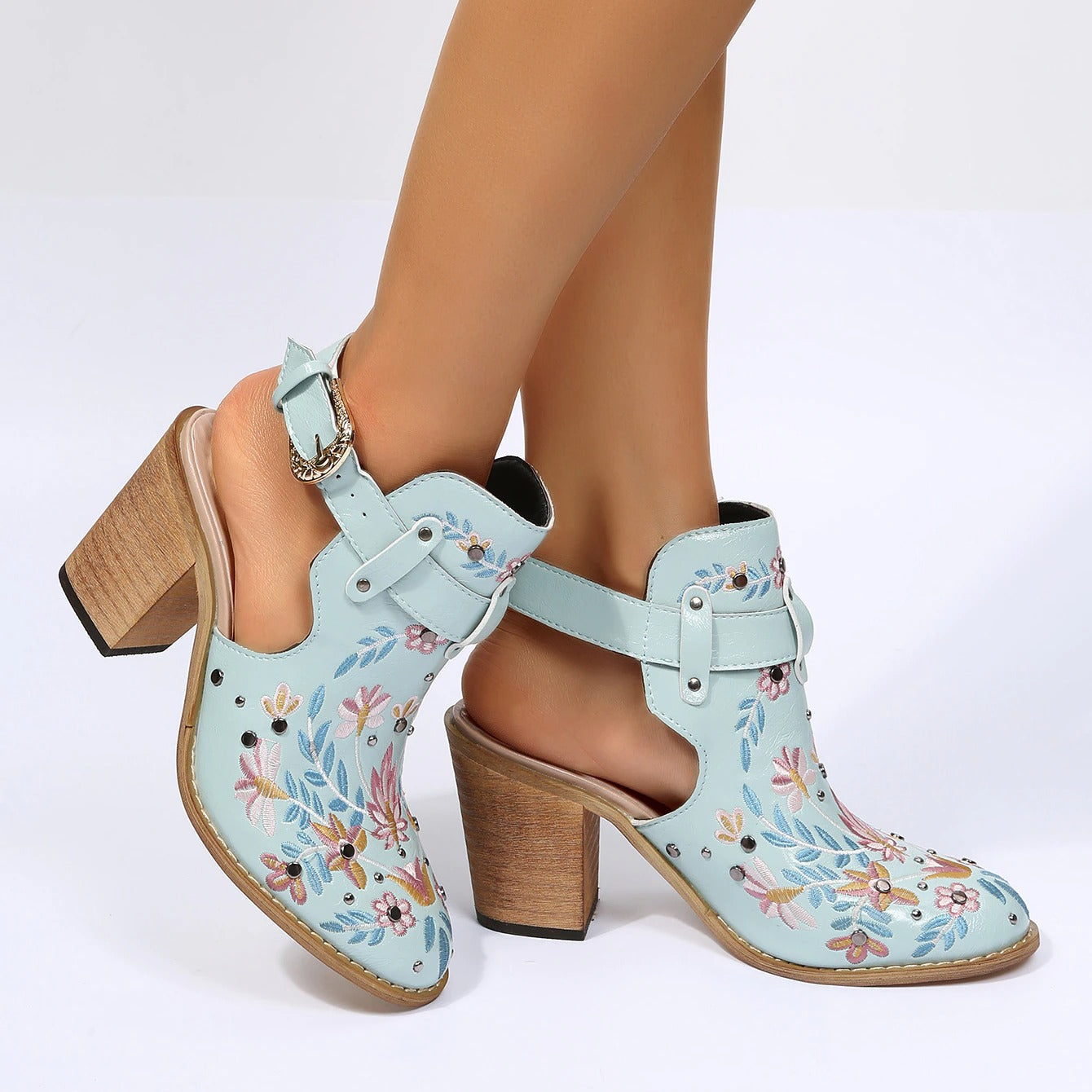 Laars sandalen met grote hak