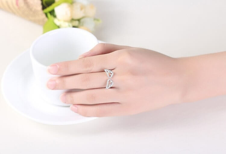 Bellitia Jewelry 925 Sterling Zilver Engel Vleugel Feerkracht Verstelbare Ring, Vintage Ringen Geschenken voor Geliefde Vrouwen Bellitia Jewelry 925 Sterling Zilver Engel Vleugel Feerkracht Verstelbare Ring, Vintage Ringen Geschenken voor Geliefde Vrouwen