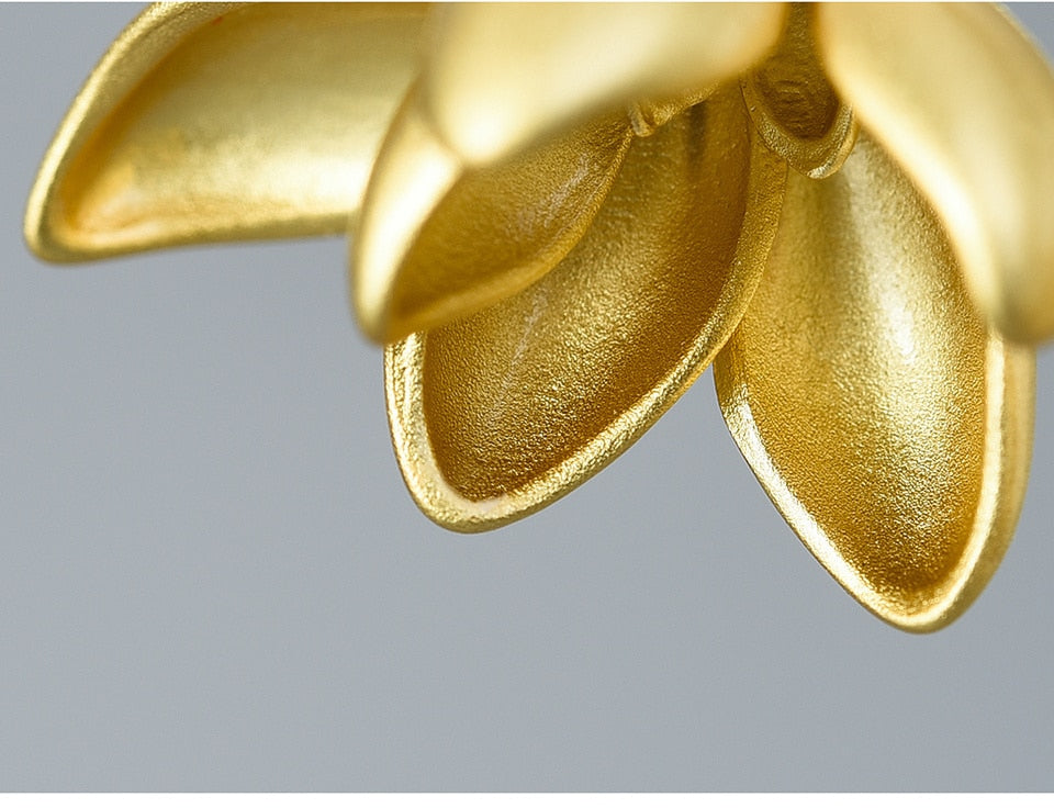 Magnolia Bloem Bengelen Oorbel