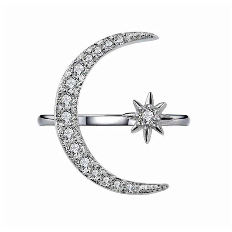 Halve maan ster ring