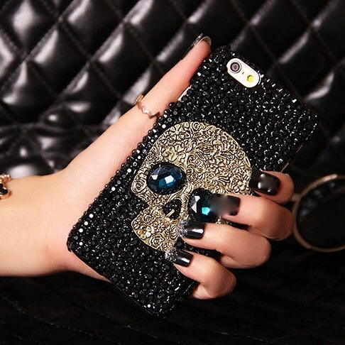 Skull Face Diamanten Etui