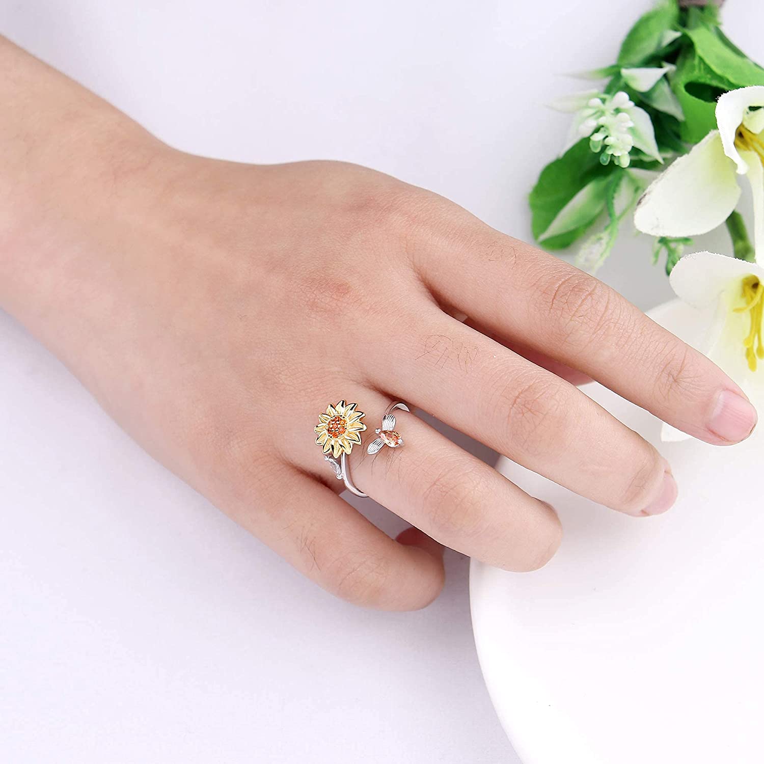 Zonnebloem Fidget Ring