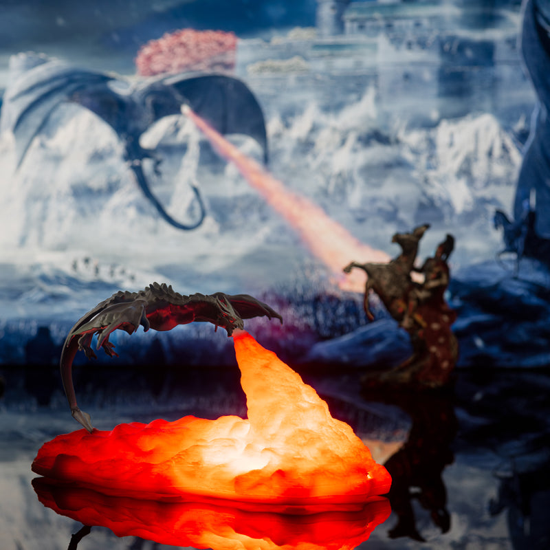3D  Vuurspuwende Draak Nachtlampje