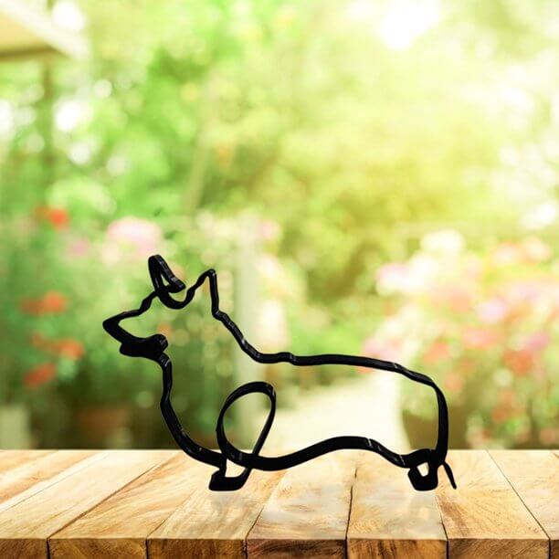 Minimalistische Hond Kunst Sculptuur