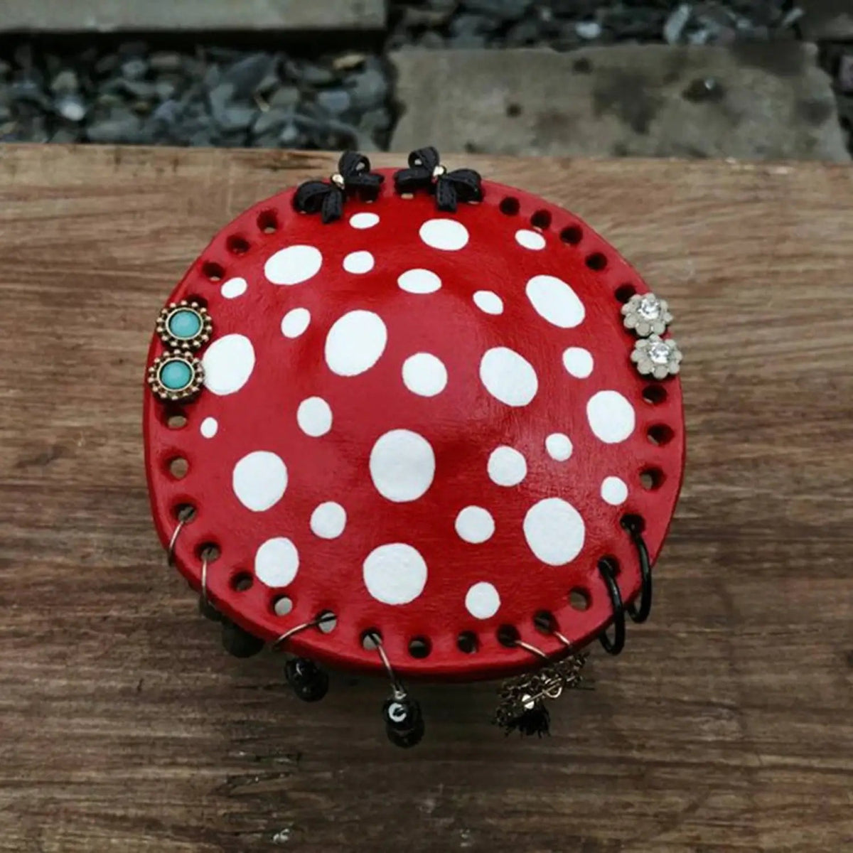 Paddestoel juwelen houder