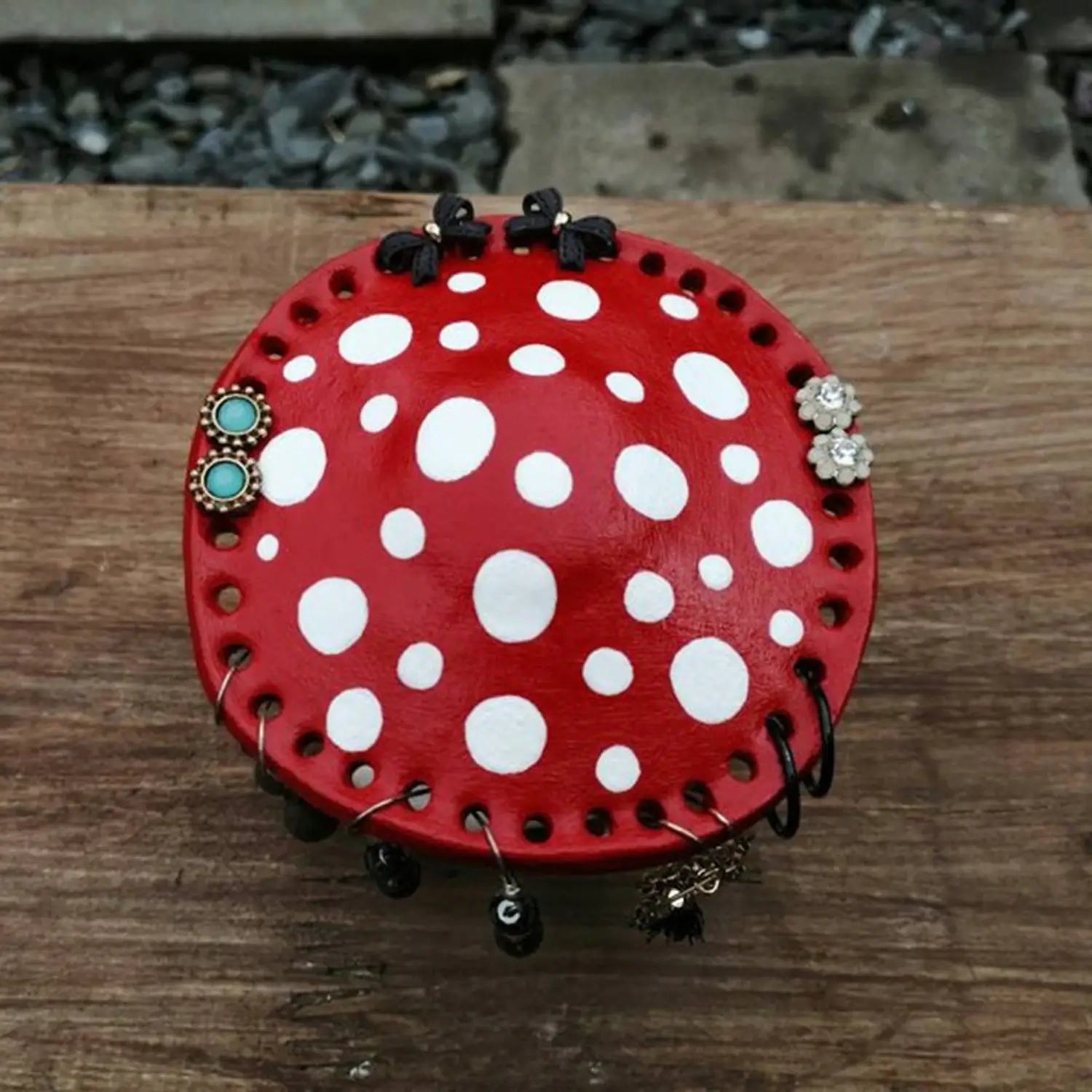 Paddestoel juwelen houder