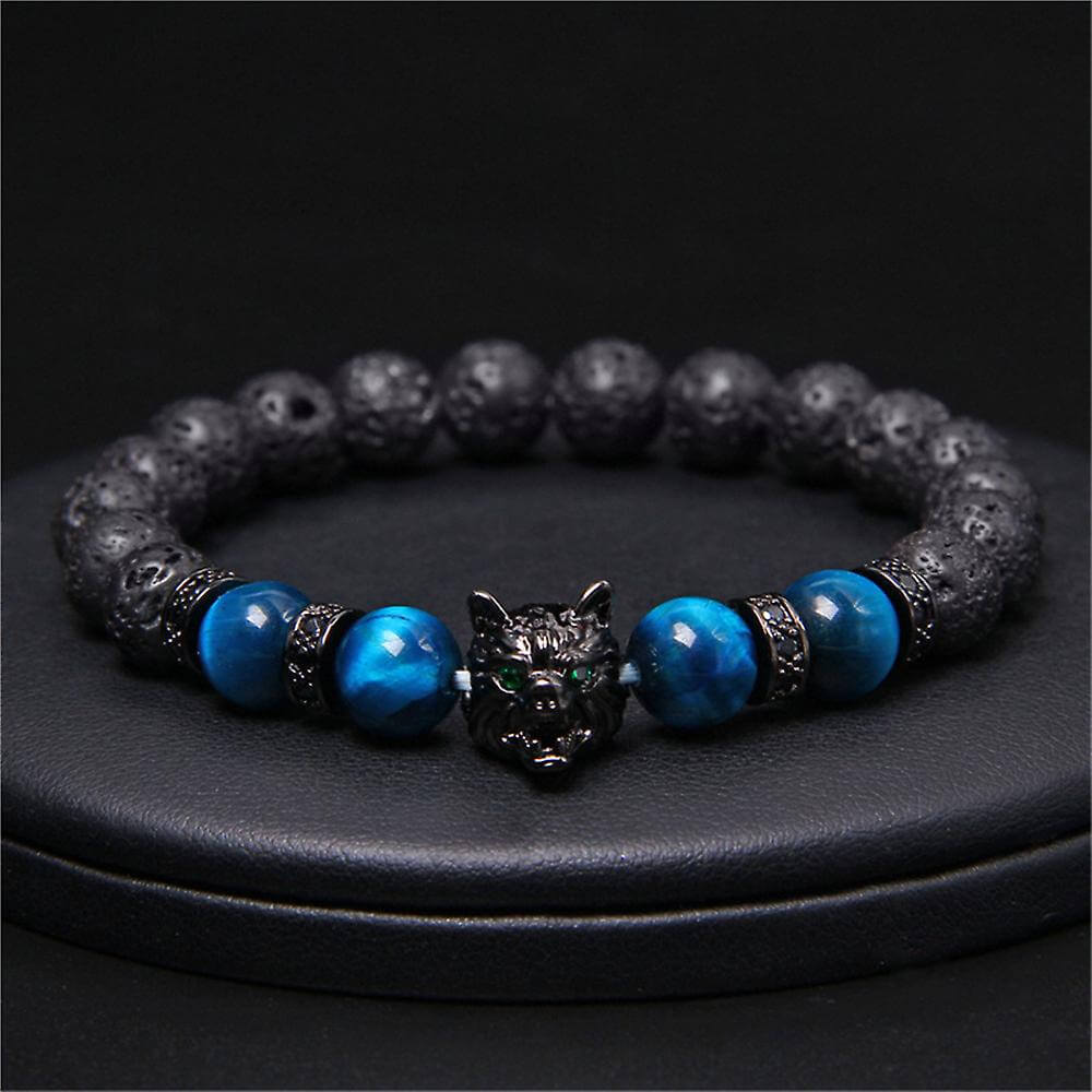 Wolf tijgeroog kralen armband