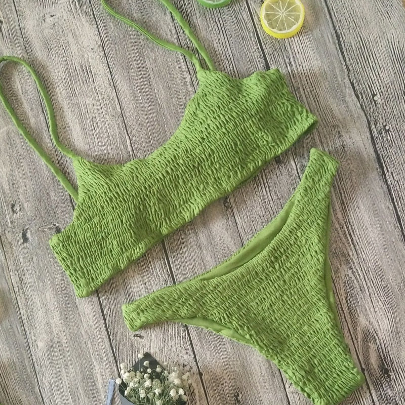 Bikiniset met plooien