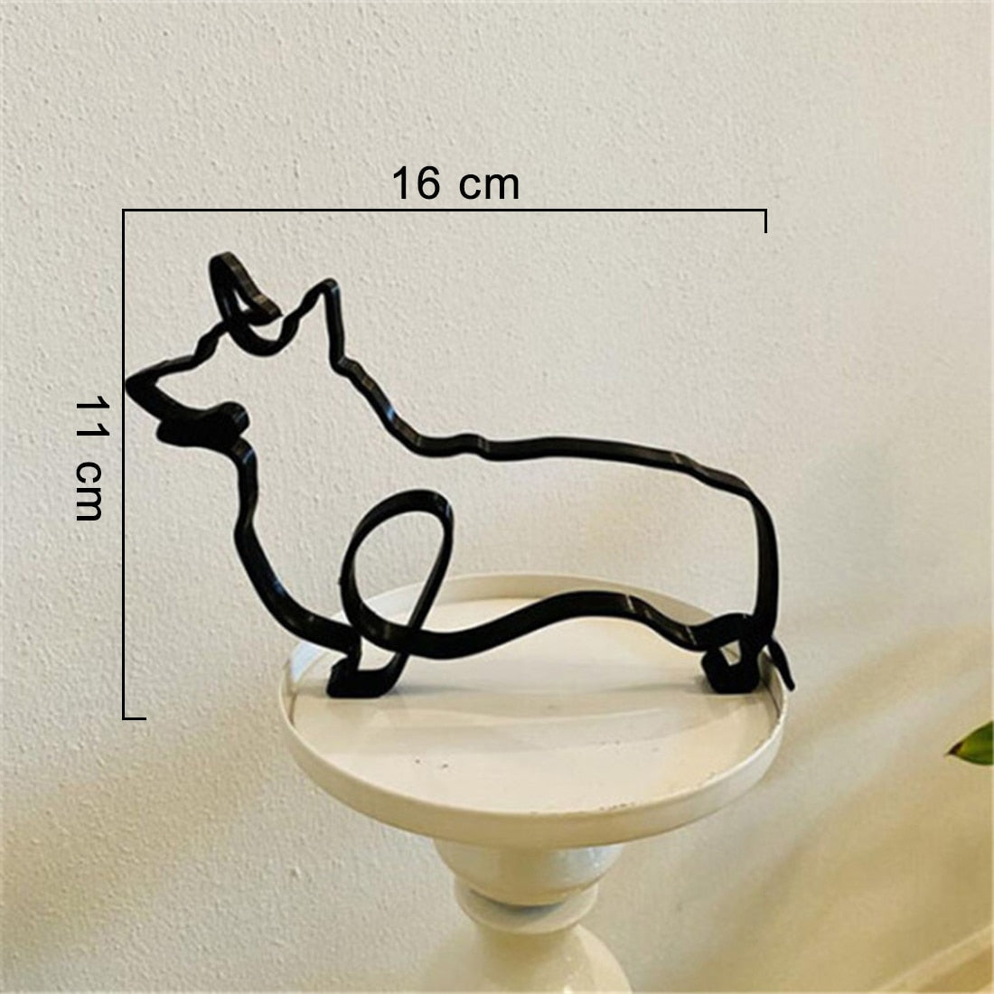 Minimalistische Hond Kunst Sculptuur