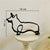 Minimalistische Hond Kunst Sculptuur