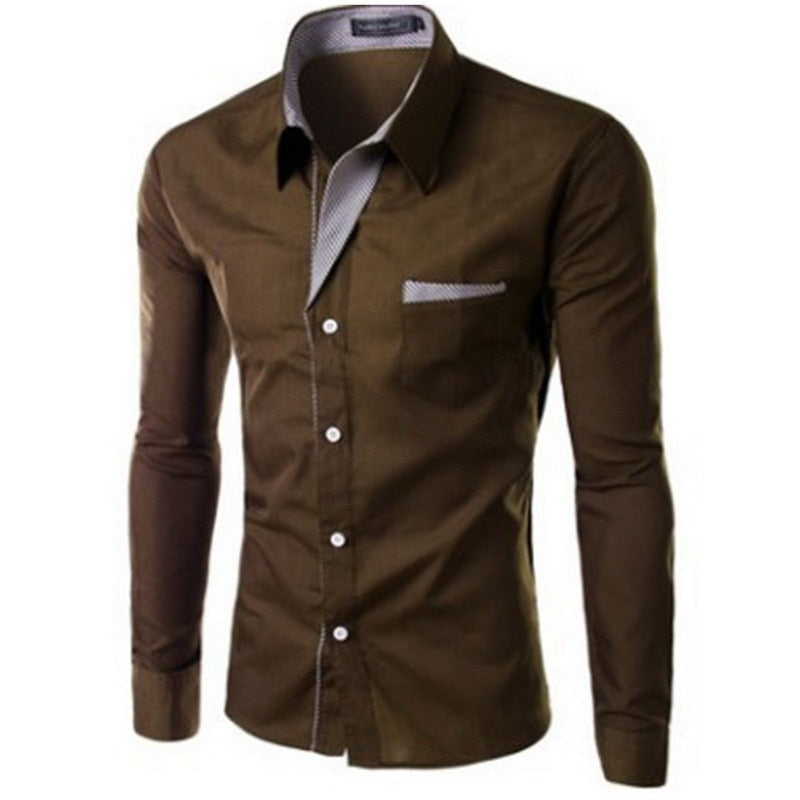 Heren Slim Fit Lange Mouwen