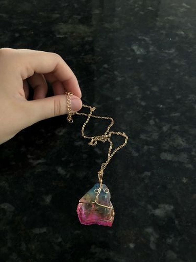 Regenboog Kwarts Collier