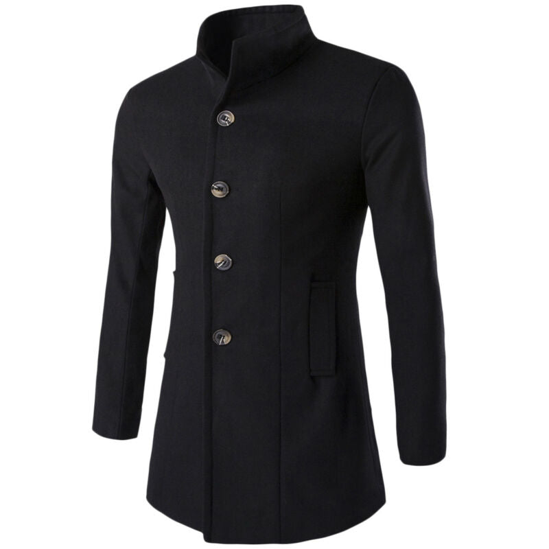 Heren Trench Coat met opstaande kraag