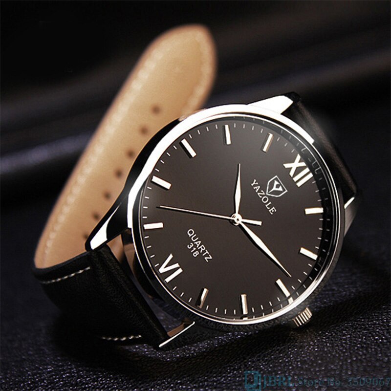 Heren Lederen Stijl Armband Polshorloge