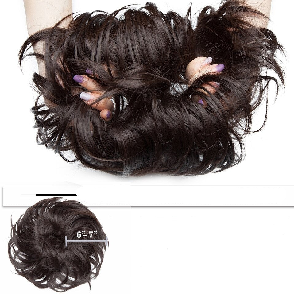 Rommelige knot haar scrunchie