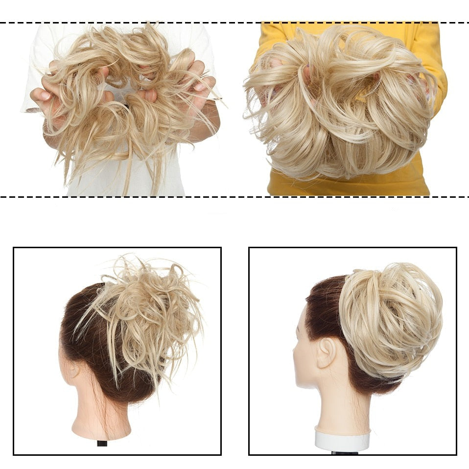 Rommelige knot haar scrunchie