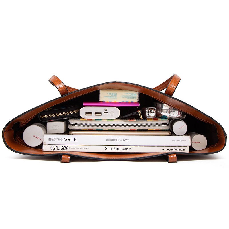 Vintage Oil Wax Leather Tote Bag