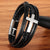 Faith Leren Kruis Armband