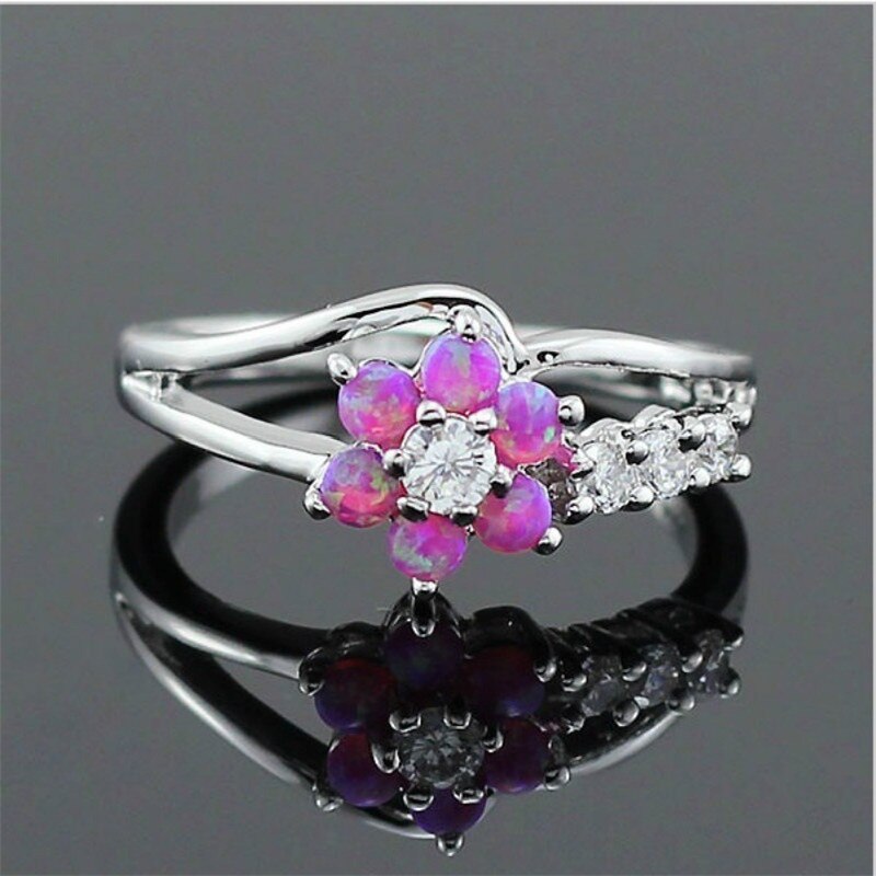 Bloem Opaal Kristal Ring
