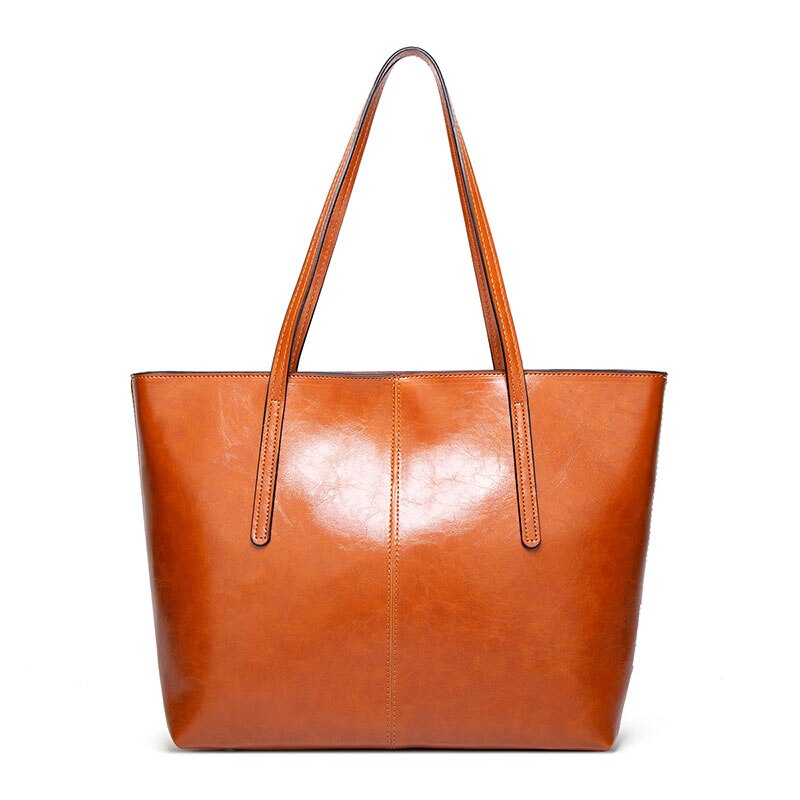 Vintage Oil Wax Leather Tote Bag
