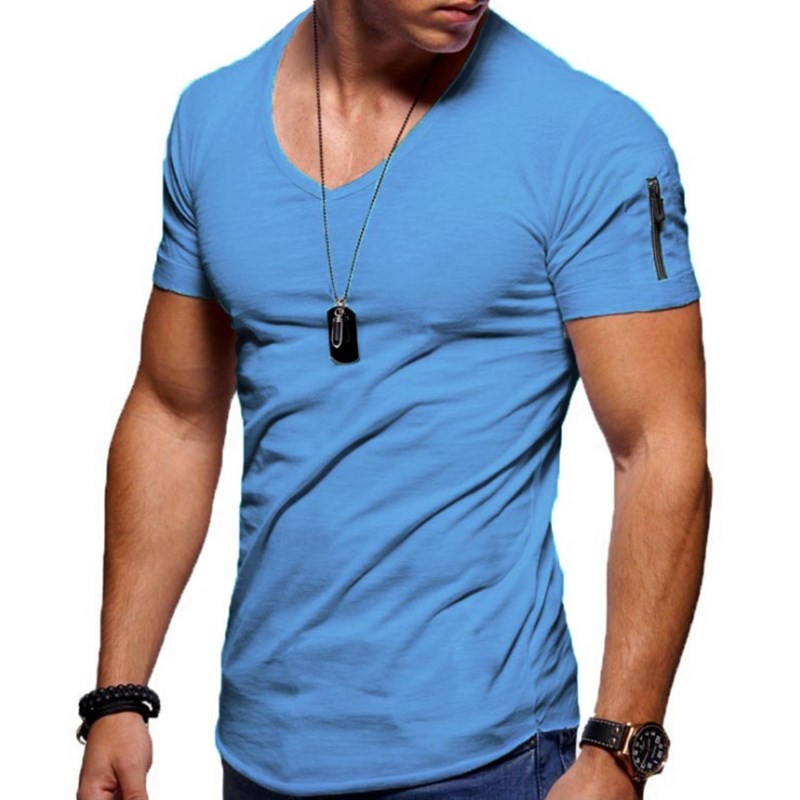 Mannen V-hals Muscle T-Shirts