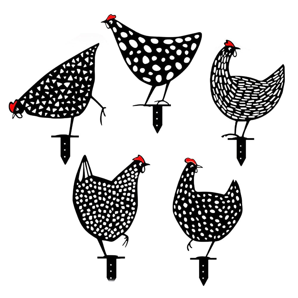 Kippenset - 4 Delige decoratieset voor binnen buiten!