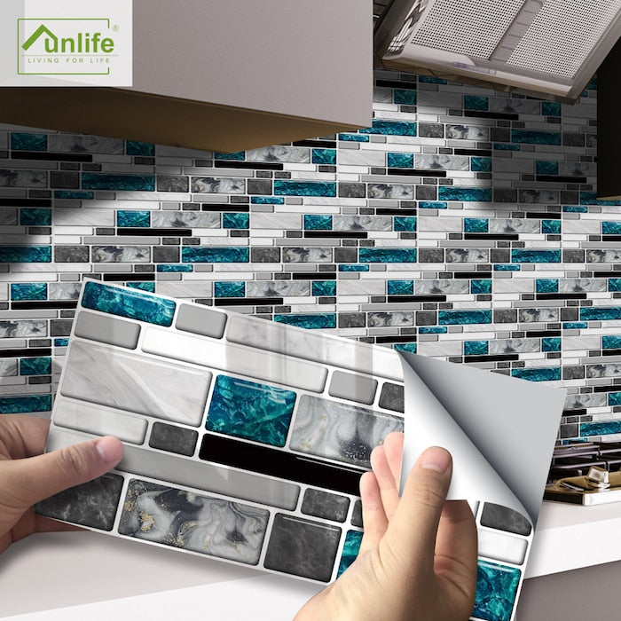 Waterdichte 3D Tegelstickers (9 stuks)