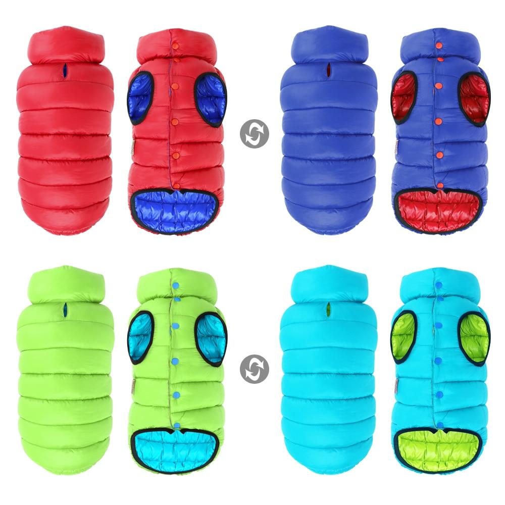 Omkeerbare Hond Puffer Jas