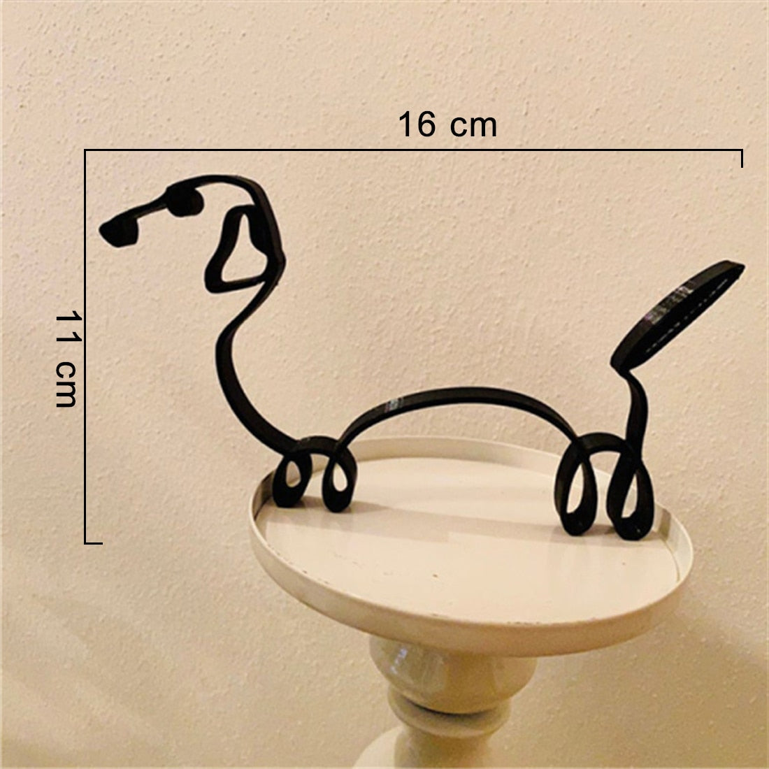 Minimalistische Hond Kunst Sculptuur