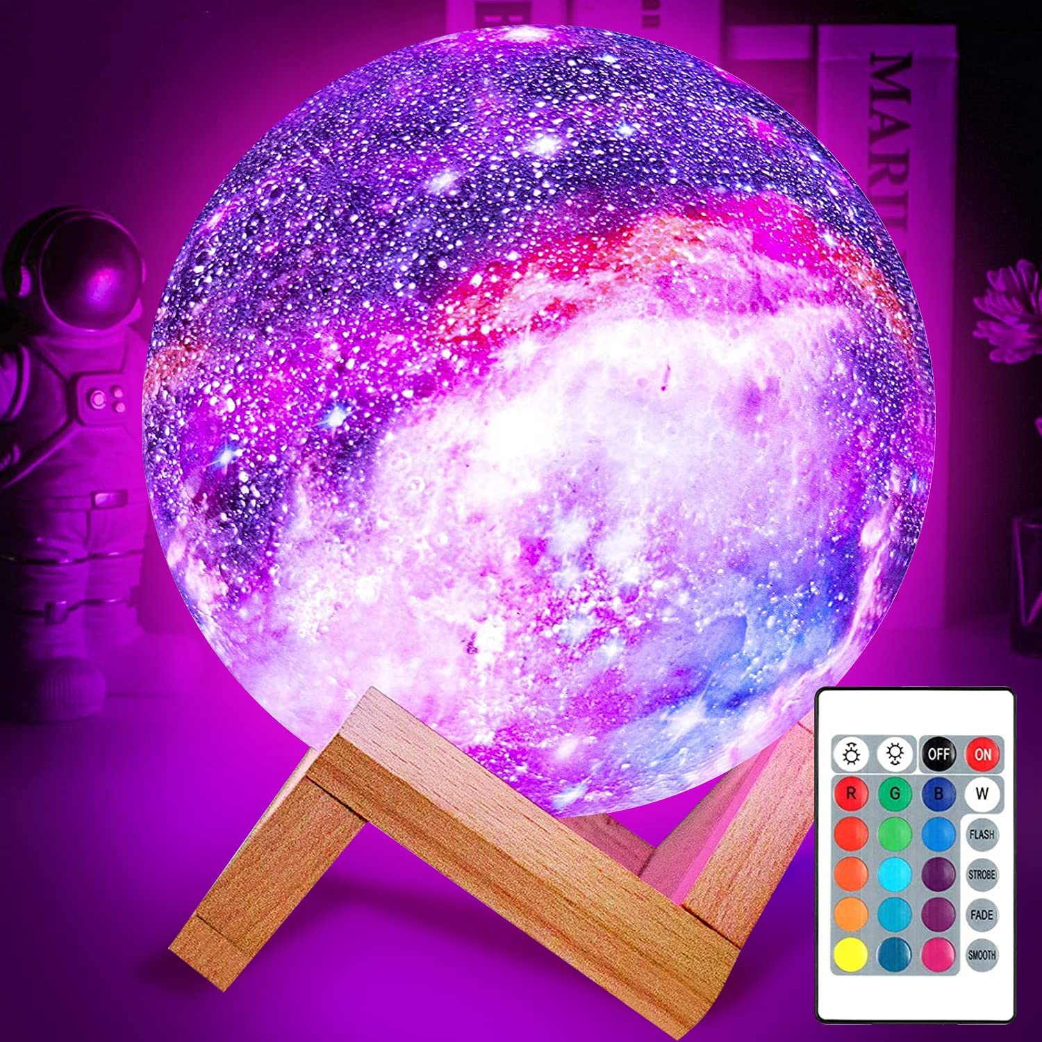 Meerkleurige 3D Maanlamp